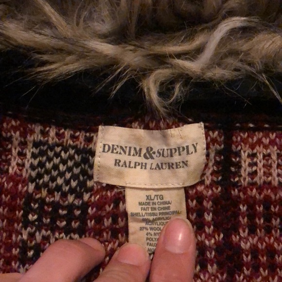 Ralph Lauren cardigan fur sweater - Picture 2 of 4